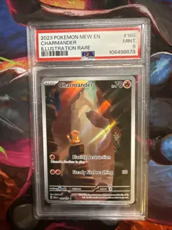 Pokemon Charmander TCG Scarlet Violet-151 Illustration Rare Card 168/165 PSA 9 - Image 1