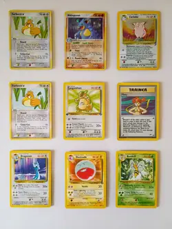 9 Mixed Pokemon Card Lot w/3 Holos - 1999-2004 - Image 1