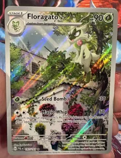 Pokemon Floragato 197/193 Illustration Rare Holo Paldea Evolved Card Mint - Image 1