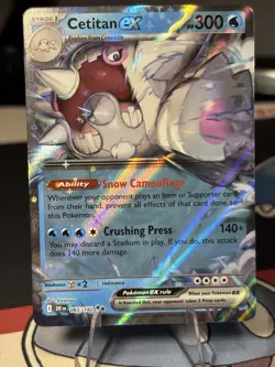 Cetitan EX Double Rare Card 65/182 Destined Rivals Pokemon TCG - Image 1