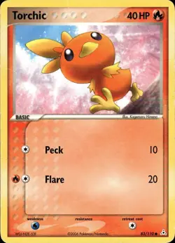 Torchic Common Holon Phantoms 83/110 Fire Normal Pokemon Card - Image 1