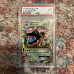 M Venusaur EX 2/108 XY PSA 9 Evolutions 2016 Pokemon Card Game - Image 1