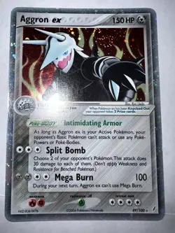 Aggron EX 89/100 Ultra Rare Pokemon Card LP Crystal Guardians 2006 - Image 1