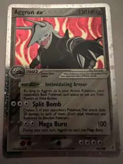 Aggron EX 89/100 Ultra Rare Pokemon Card LP Crystal Guardians 2006 - Image 2