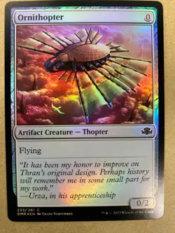 MTG 1x FOIL Ornithopter 233 Dominaria Remastered Magic the Gathering Card x1 NM - Image 1