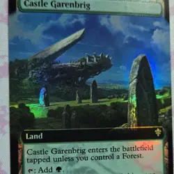 Magic: The Gathering Castle Garenbrig ELD Rare Foil Extended Art Land 388 2019 - Image 4