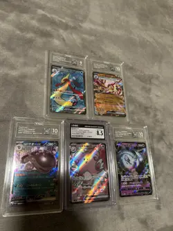 Pokemon Graded Holo Card Lot 5x Shiny Treasure ex Stormformation Mask - Image 1