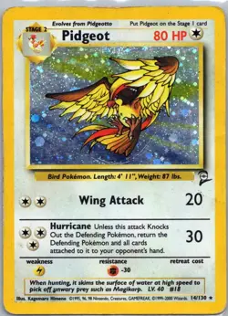 Pokemon TCG Pidgeot 14/130 Base Set 2 Holo D - Image 1