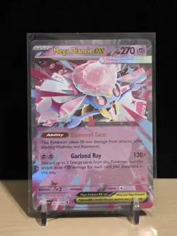 Mega Diancie ex Pokemon card from the Phantasmal Flames set (041/094). - Image 1