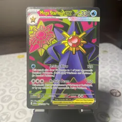Mega Starmie ex Full Art 102/088 Perfect Order Pokemon TCG - Image 1