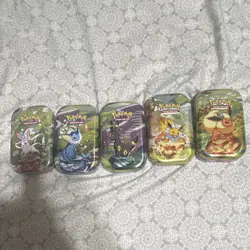 Pokemon TCG Tin Set - Eevee, Sylveon, Umbreon, Jolteon, Vaporeon - Image 1