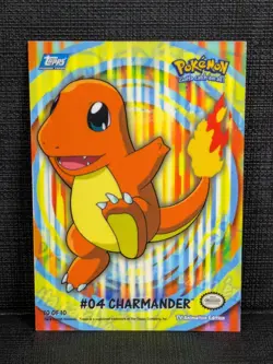 Pokemon Topps #04 CHARMANDER Stick-On MP - Image 1