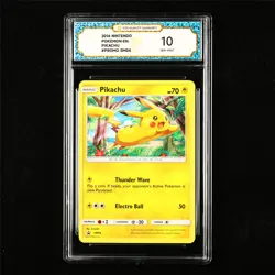 TQG 10 GEM MINT 2016 Pokemon ENG Pikachu SM04 Promo - Image 1