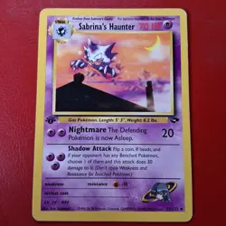 Sabrina's Haunter 55/132 Gym Challenge Regular FIRST Edjtion Pokemon Card Lp - Image 1