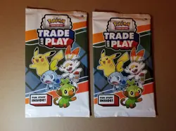 Pokemon TCG Event Trade And Play Lot Of 2 Unopened Sealed Pack Packages - Image 1