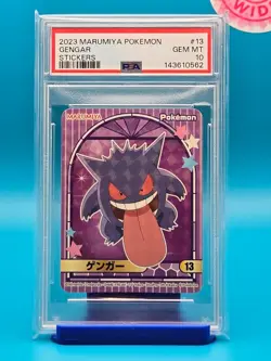 PSA 10 - 2023 MARUMIYA POKEMON STICKERS 13 GENGAR - Image 1