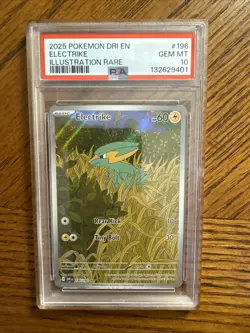 2025 Pokemon Dri En Electrike Illustration Rare #196 Graded Psa 10 - Image 1