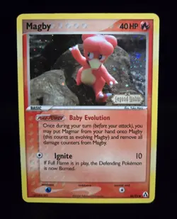 Pokemon TCG - MAGBY - 58/92 - STAMPED - REVERSE HOLO - EX LEGEND MAKER 2006 - MP - Image 1