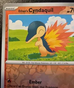 Ethan's Cyndaquil 032/182 Reverse Holo Common Destined Rivals Pokemon TCG - Image 2