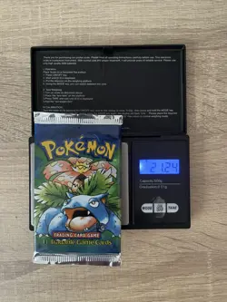 21.24g Pokemon Potential Shadowless Base Venasaur Booster Pack | Short Crimp - Image 1