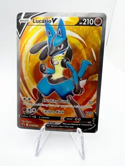 Lucario V SWSH213 Promo SWSH Black Star Pokemon Near Mint - Image 1
