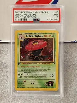 2000 Pokemon Gym Heroes #5 Erika'S Vileplume Holo-1st Edition PSA 9 - Image 1