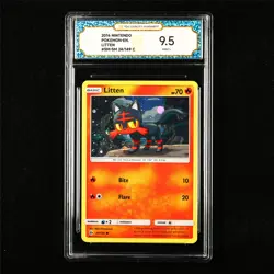 TQG 9.5 MINT+ 2016 Pokemon ENG Litten 24/149 C - Image 1