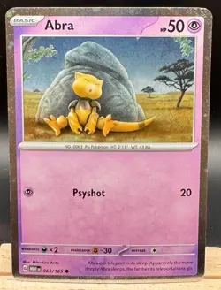 Abra 063/165 Cosmo Holo Promo Scarlet & Violet 151 Pokemon TCG - Image 1