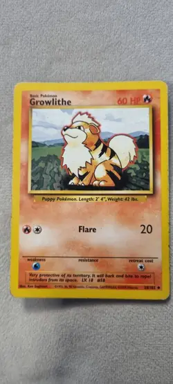 Growlithe - Pokemon TCG - MP - Common - Base Set 28/102 - Image 3
