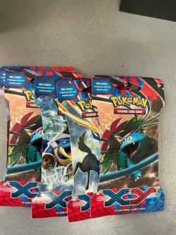 Lot of (5) Pokemon XY Base Set Blister Packs - Image 1