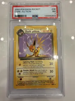 2000 Pokemon Rocket #38 Dark Jolteon PSA 7 - Image 2