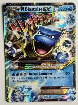 Pokemon M Blastoise EX Full Art Ultra Rare Generations Holo Mega 18/83 NM - Image 1