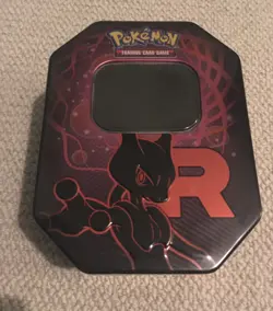 Pokemon Destined Rivals Team Rocket Mewtwo Tin TCG EMPTY COLLECTORS TIN - Image 1
