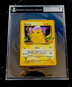 PIKACHU JUMBO Pokemon TCG First Partner Pack #58 Promo MINT Graded Pokemon BGS 9 - Image 1