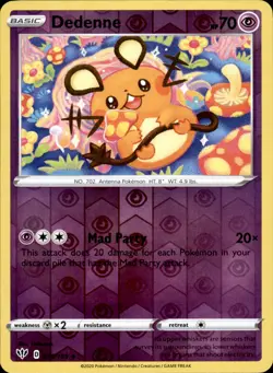 Dedenne 078/189 Reverse Holo - Pokemon SWSH03: Darkness Ablaze NM - Image 1