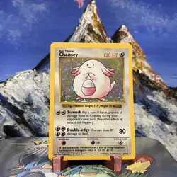 Chansey - 3/102 Pokemon Base Set - Unlimited Edition Holo Rare Shadowless LP- - Image 1