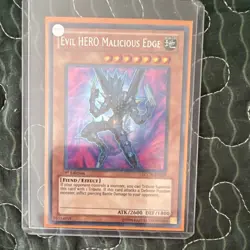 Yu-Gi-Oh! Konami Evil HERO Malicious Edge LCGX-EN029 1st Edition Effect Fiend - Image 1