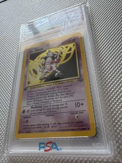 1999 Pokemon TCG Jungle Mr. Mime Holo 1st Edition PSA 8 6/64 Card Stock - Image 4