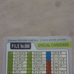 Pokemon Carddass Japanese FILE No.000 Special Card Set Nintendo BANDAI Vintage - Image 5