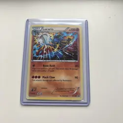 Lucario XY140 pokemon card HOLO - Image 1