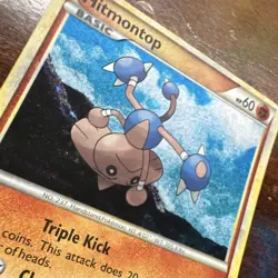 Hitmontop Holo Rare 5/123, 2010 Heartgold & Soulsilver Pokemon TCG Card English - Image 3