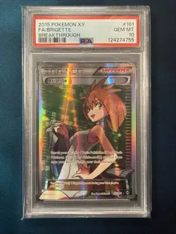 Pokemon TCG Brigette Holo Full Art Ultra Rare Trainer Card Breakthrough 161/162 - Image 1
