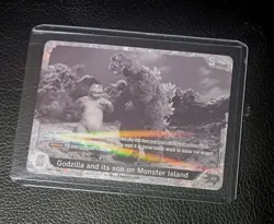 Godzilla And It's Son On Monster Island Card Godzilla Card Game Foil - Image 1