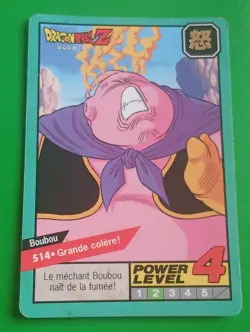 Carte Power Level DRAGON BALL Z DBZ Trading Cards FR 1996 vintage N° 514 - Image 1