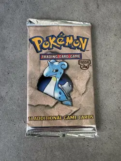 Pokemon Fossil Booster Pack Lapras Art Sealed 11 Cards Wizards of the Coast - Image 2