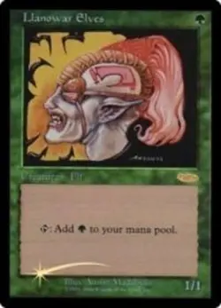 1x Llanowar Elves - Foil Moderate Play MTG Magic - Kid Icarus - - Image 1