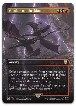 Mordor on the March (Borderless) #512 (NM) Lord of the Rings LTC Magic MTG - Image 1