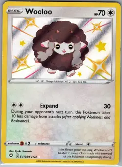 Wooloo SV103/SV122 - Pokemon Shining Fates: Shiny Vault - Baby Shiny Rare (NM) - Image 1