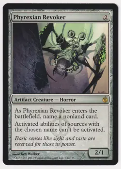 Crimped Phyrexian Revoker LP Mirrodin Besieged MTG Magic Factory Error Misprint! - Image 1