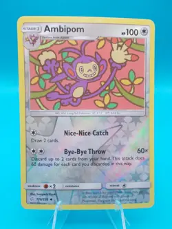 Ambipom 170/236 S&M Cosmic Eclipse Pokemon TCG Reverse Holo Near Mint/Mint - Image 1